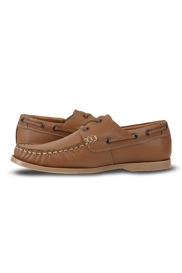 Zapato Casual De Caballero Tipo Mocasín Nautico color Miel marca Rams Cottons
